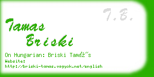 tamas briski business card